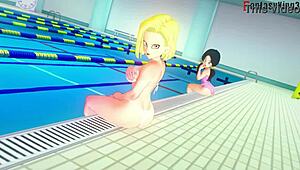 Dragon Ball Zex 2 Android 18 and 21 in Bikini Trailer