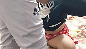 indian desi girlfriend gets her tight pussy drilled doggy style by boyfriend