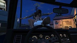 GTA5里线上角色车震拉皮条女