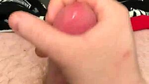 Quick solo jack off and cumshot before bed