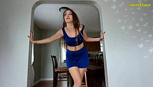 She couldn't hold it, wetting her jeans in pure embarrassment.