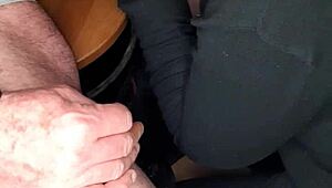 secret blowjob at work with swallow