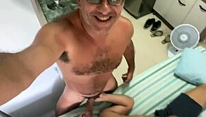 Old Daddy Football Fan's 23cm Cock Anal Fucking After Game