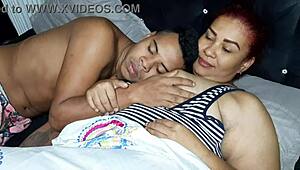 I suck my stepmom's tits in a hotel homemade video