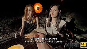 Hunt4k: Watch Your Old Friend Get Fucked by Skinny Czech Redhead!