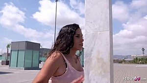 German Scout Picks Natural Latina Linda for Street Fuck