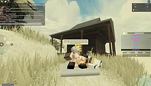 Cute Whore Rides and Gets Ass Fucked in Roblox