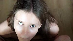 Staring deep while sucking dick and balls until cum fills my mouth