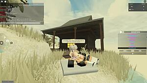 Cute Whore Rides and Gets Ass Fucked in Roblox