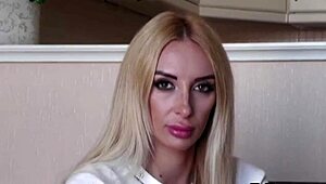 The blonde tries out as a porn actress during casting.