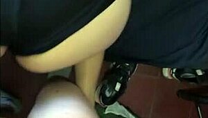 Amateur Couple's Young Girl Bent Over With Perfect Ass In Doggy!