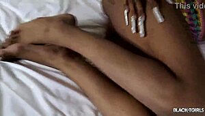 black tgirls ms amiya strips down to tease and please in solo play