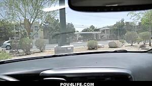 Hot latina teen 18+ fucked for flight money from vegas pov