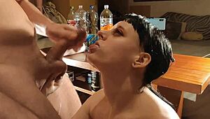 Skinny goth babe blowjob compilation!