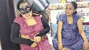 Indian Threesome with Devrani-Jethani Pussy Licking and Hard Fucking