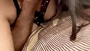 Penetrating and fingering my stepdaughter, she squirts hard the little brunette.