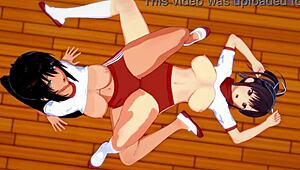 Asuka和Homura激烈玩女同