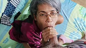 I’m Obsessed Watching Stepmother Masturbate and Sneaking Under Sheets to Fuck Her Hard