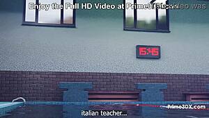 Poolside Milfs in 3D Animation Suck Huge Cocks.