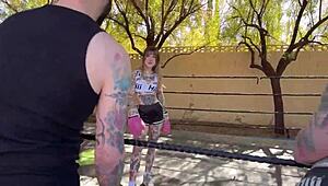 bi mmf threesome - girl boxer takes turns on two big cocks steve rickz awlivv buck richards