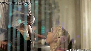 Blowjob Fantasy with Cute German Blonde in Secret Spot