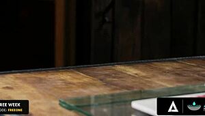 In the nuru massage, the horny customer plays with his masseuse's tight pussy