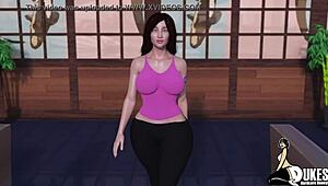 puerto rican character interacts with huge cartoon cock in interracial scene