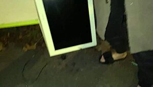 cracky and the tv in a fun reality moment