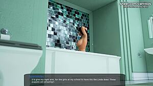 hot milf teacher licks her stunning big boobs on cam