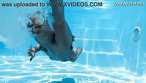 Ivi Rein's natural tits and tight pussy underwater adventure.