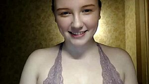 Shy Girl Reveals Huge Natural Tits