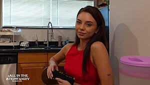 stepdad rams stepdaughter while she pleads for cum on her ass