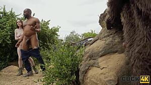 cuck4k biggy creek bang with big black cocks outdoors