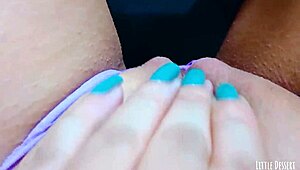 Playing with my pussy in the college bathroom