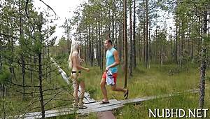 The teen participates in a sex game. She worships hardcore fucking with her tight pussy.