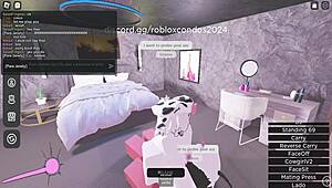 playing roblox with random girls in virtual world