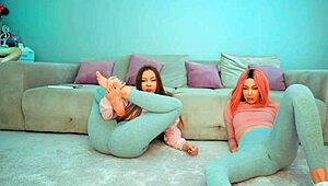 Twins Are Amazing to Jerk Off to During Webcam Stretching