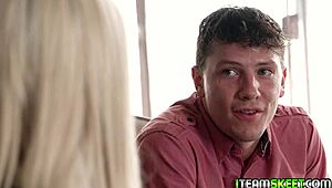 Rion King says, 'I'm ramming Allie Nicole's pussy hard on the sofa'