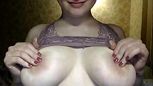Shy Girl Reveals Huge Natural Tits