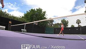 Spyfam Step Bro Teaches Step Sis Tennis With Big Dick