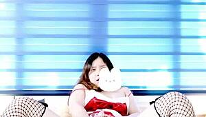 Korean girl dominates in wild hentai action