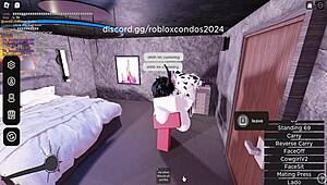 playing roblox with random girls in virtual world