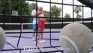 Spyfam Step Bro Teaches Step Sis Tennis With Big Dick