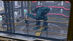 Stranded in space, checking out the cute robot girl 😍