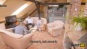 Hunt4k Shocker! Guy Lets Wife Get Nailed by Stranger to Get Home Safe