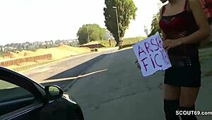 Wow, 2 German street girls bang outdoors with clients! 😜