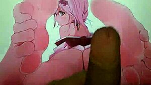 Anime Feet Covered In Sticky Cum Tribute