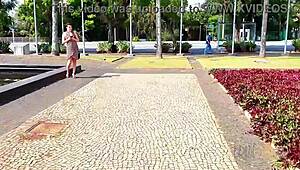 Tourist Hooks Up with Petite Brazilian Clara Lady Snow