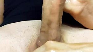 Did Oiled Handjob Make Him Cum?