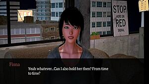 Amateur Milf with Big Tits in Homemade Cartoon Family Scene